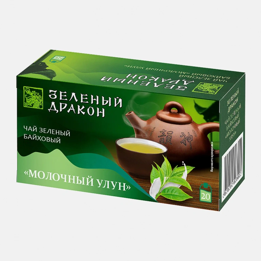 Чай зеленый Зеленый Дракон молочный улун 20пак 30г фото 2