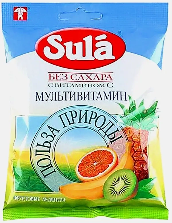 Леденцы без сахара мультивитаминные Sula 60г фото 2