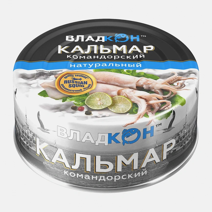 Кальмар командорский натуральный Владкон 170г фото 1