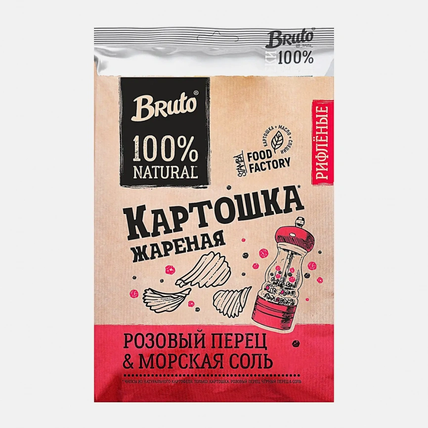 Чипсы Bruto с морской солью и розовым перцем фото 1