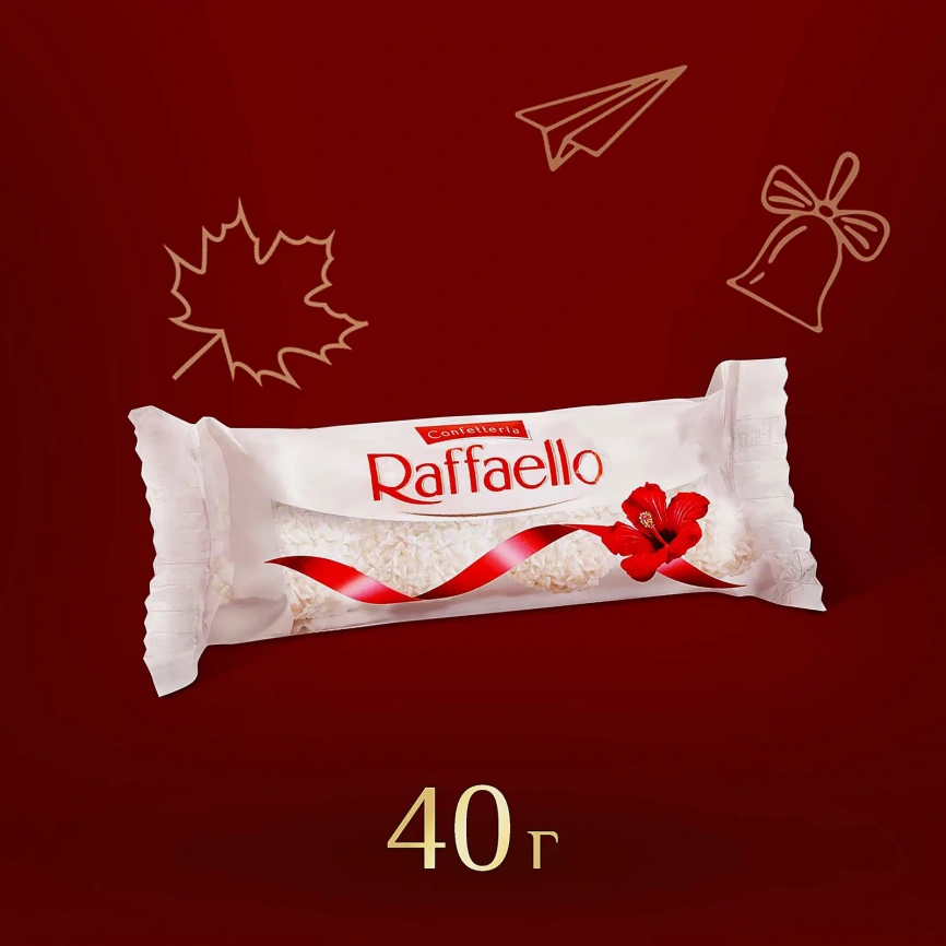 Конфеты с цельным миндальным орехом в кокосовой обсыпке Raffaello 40г фото 2