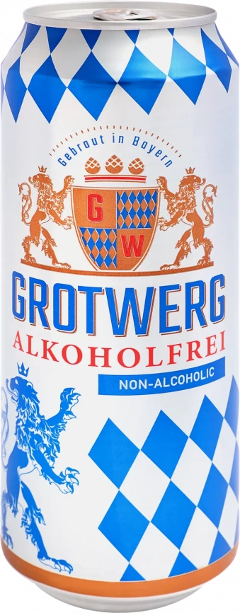 Светлое пиво безалкогольное Grotwerg Bayerisch Hell 500мл фото 1