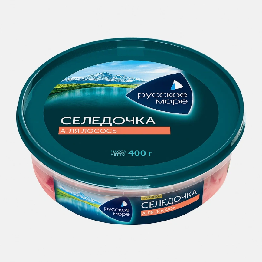 Сельдь А-ля лосось слабосоленая филе-кусочки в масле Русское море 400г фото 1