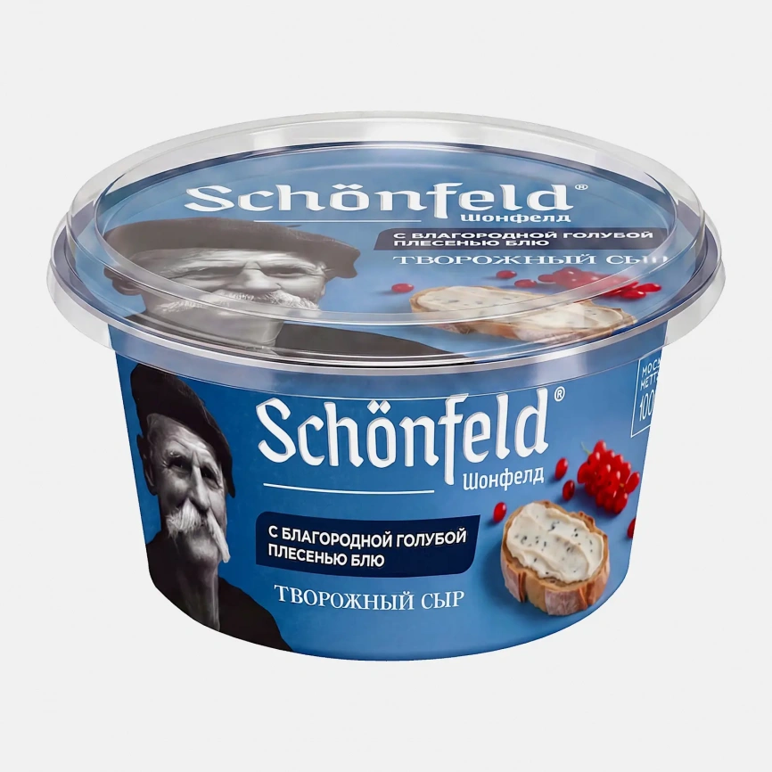 Сыр творожный с голубой плесенью Schonfeld 65% 100г фото 1