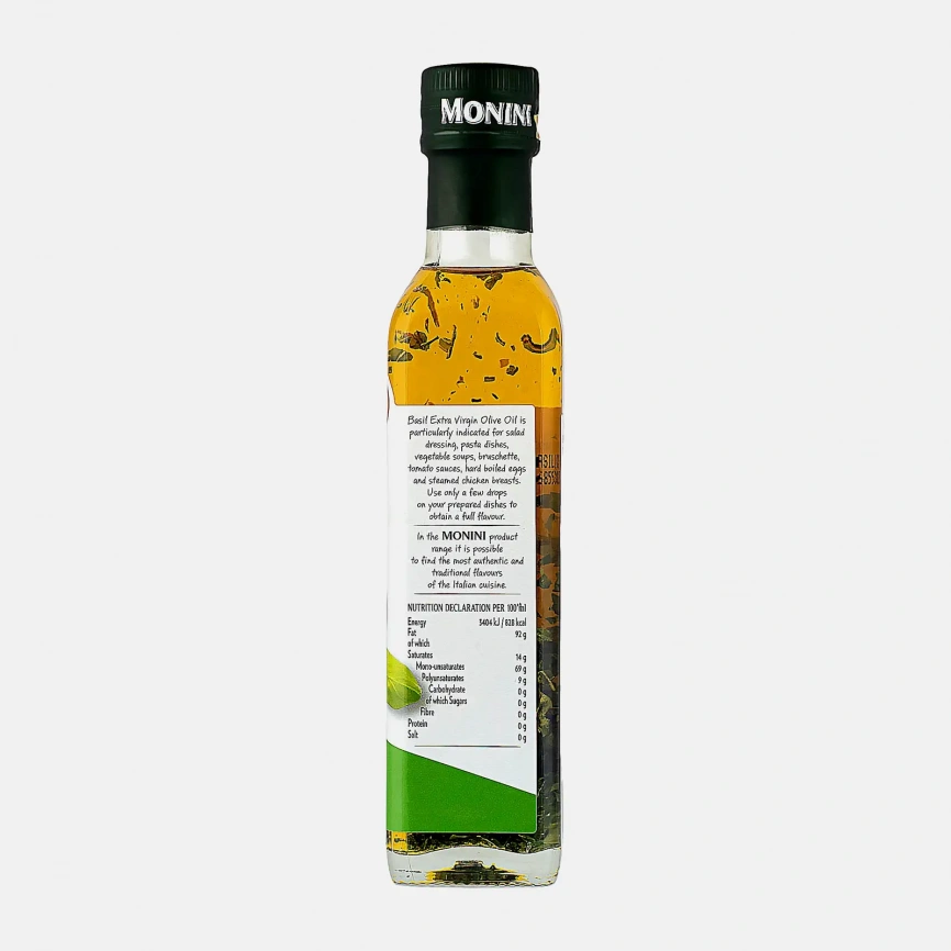 Масло оливковое Monini Basil Extra Virgin с базиликом 250мл фото 2