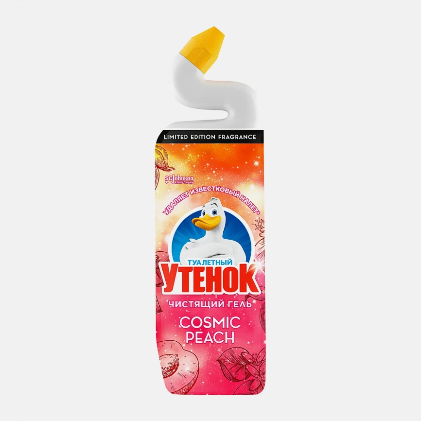 Чистящее средство для унитаза Туалетный утенок Cosmic Peach 800мл фото 1