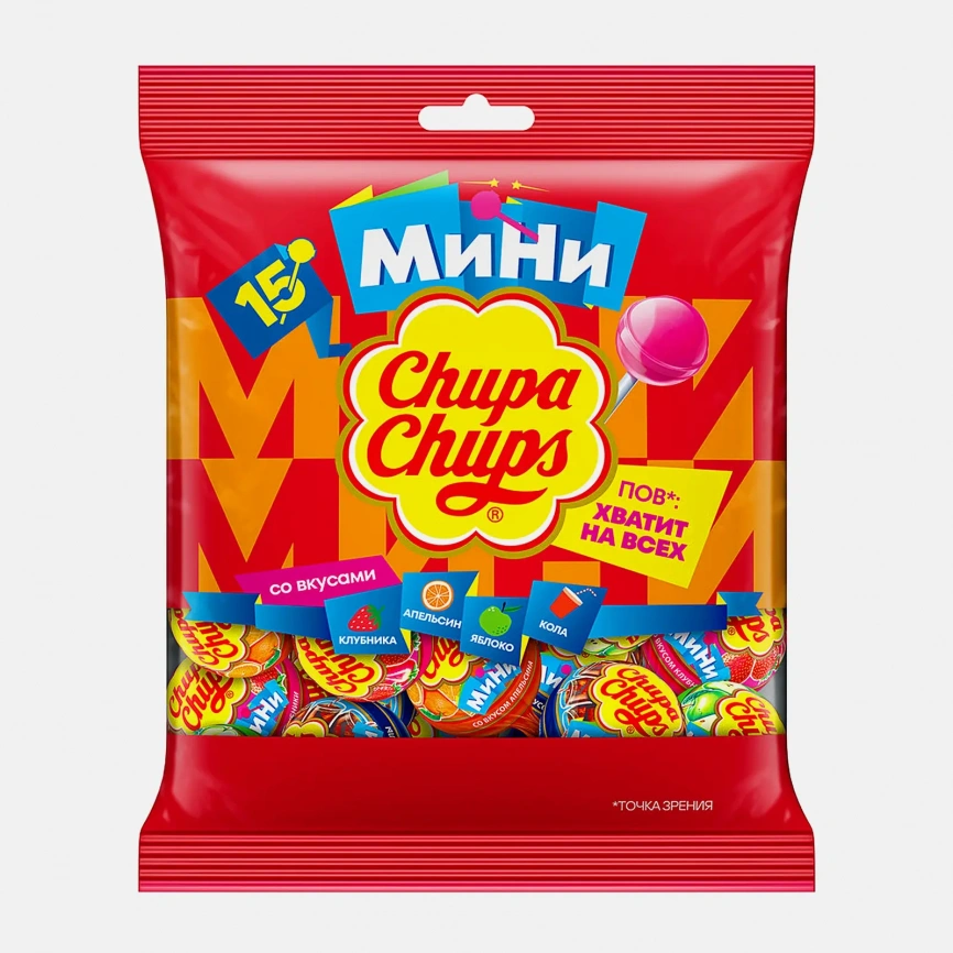 Карамель Chupa Chups Mini ассорти вкусов 90г фото 1