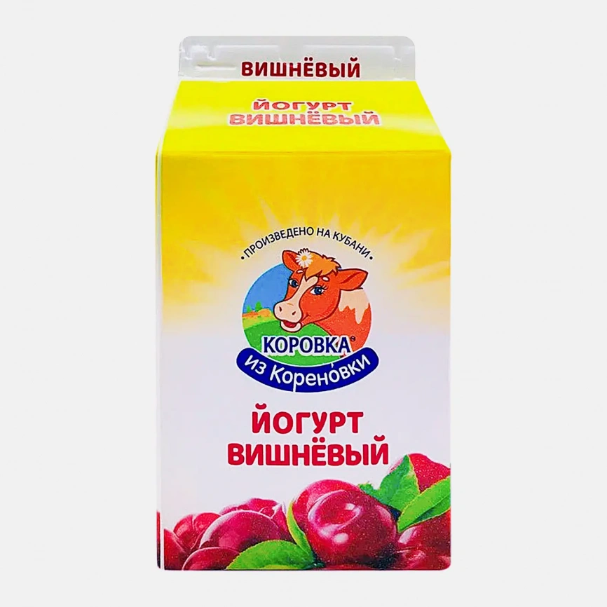Йогурт Коровка Из Кореновки вишня 2.1% 450г фото 1
