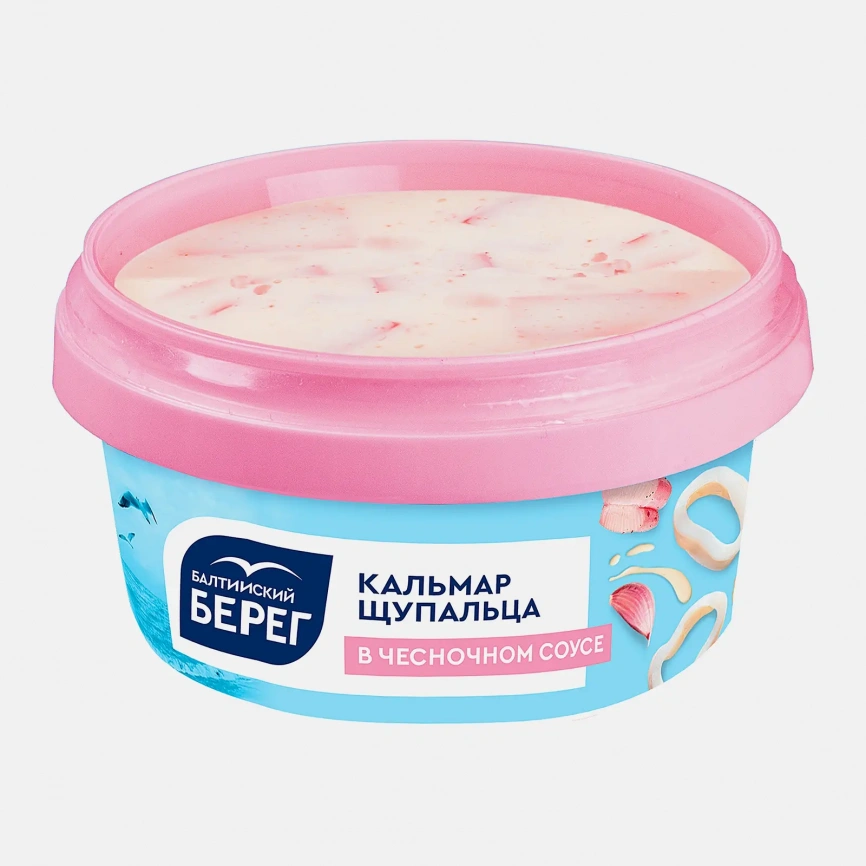 Щупальца кальмара Балтийский берег в чесночном соусе 210г фото 1