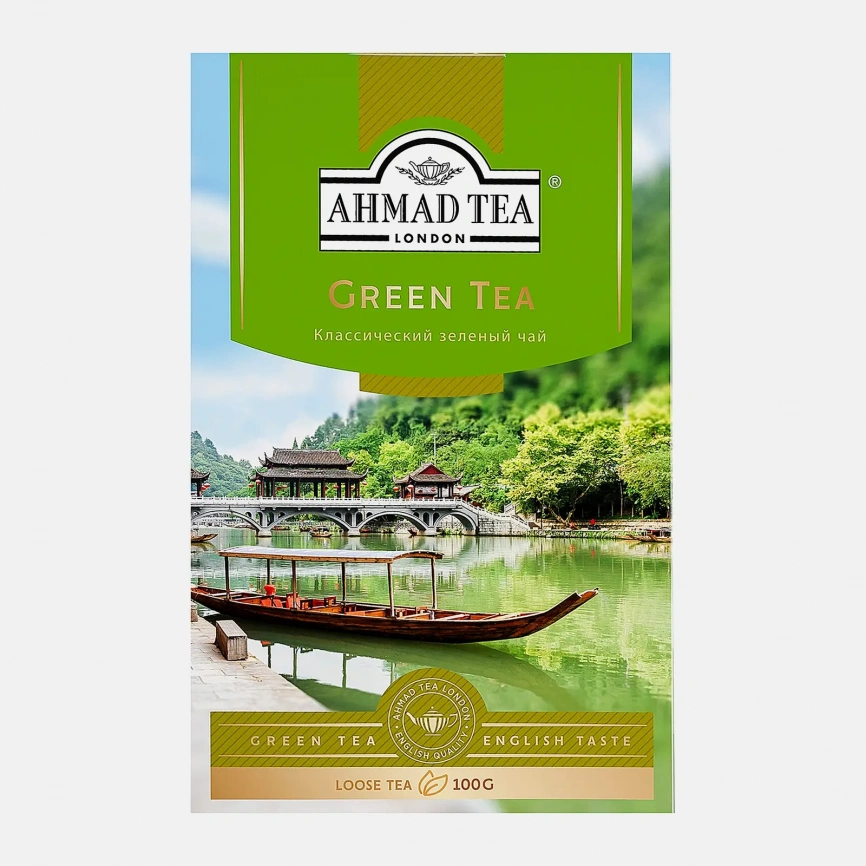 Чай зеленый Ahmad Tea Green Tea 100г фото 2