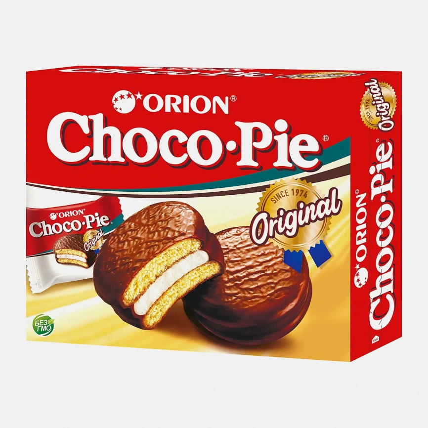 Пирожное бисквитное в шоколадной глазури Orion Choco Pie 360г в ассортименте фото 3