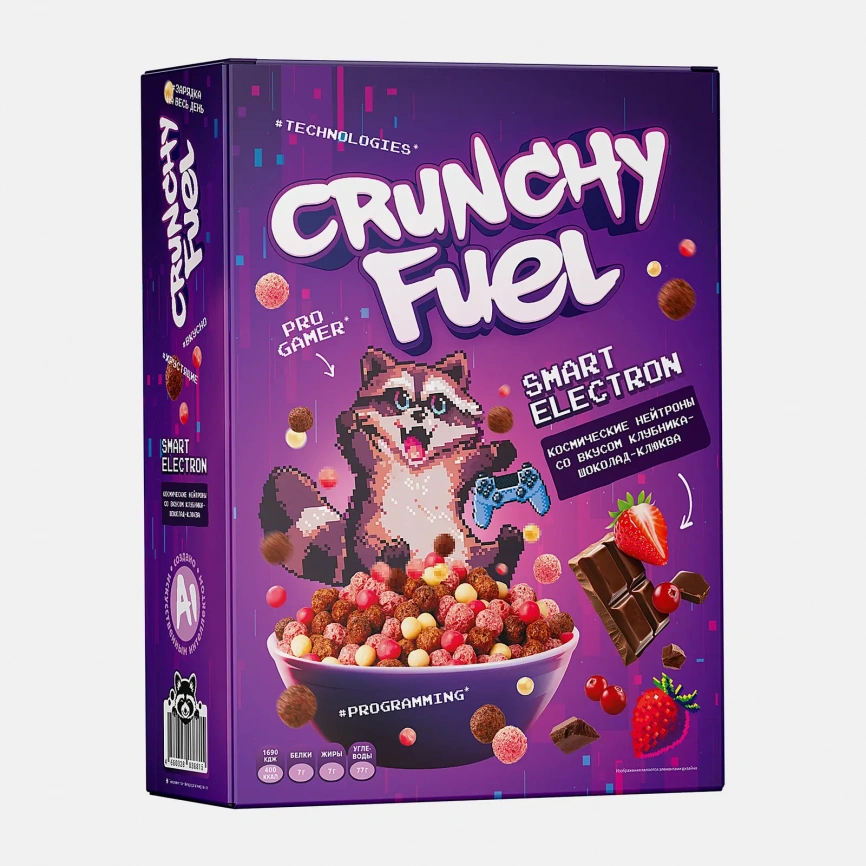 Готовый завтрак Crunchy Fuel Smart Elec Космический Клубника-шоколад-клюква 200г фото 3